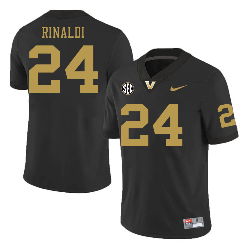 Vanderbilt Commodores #24 Nick Rinaldi College Football Jerseys 2024 Uniforms Stitched-Black